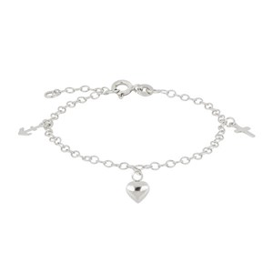 Kinderarmband in silber mit Glaube, Hoffnung und Liebe | 825 062